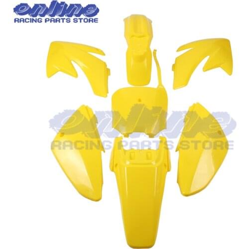 CRF70 Plastic covers Plastic kits Fairing CRF70 Pit Bike Procket Bike Xmotos Baja DR50 49 50cc 70 90 110 New PP4 Yellow