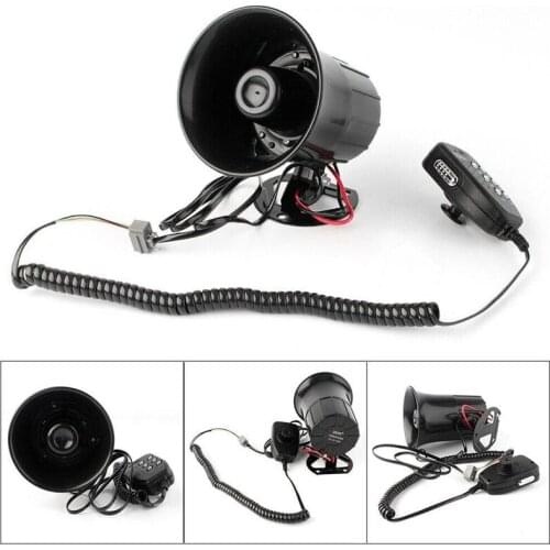 6 Sound 100W Tone Loud Horn Motorcycle Auto Car Vehicle Truck Speaker Warning Alarm Siren Police Fire Ambulance Horn Loudspeaker