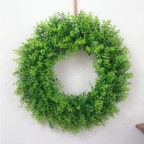 Artificial Leaf Wreath Garland Threshold Home Door Party Hanging Pendant Decoration Wreaths Garland Home Wall Decoration