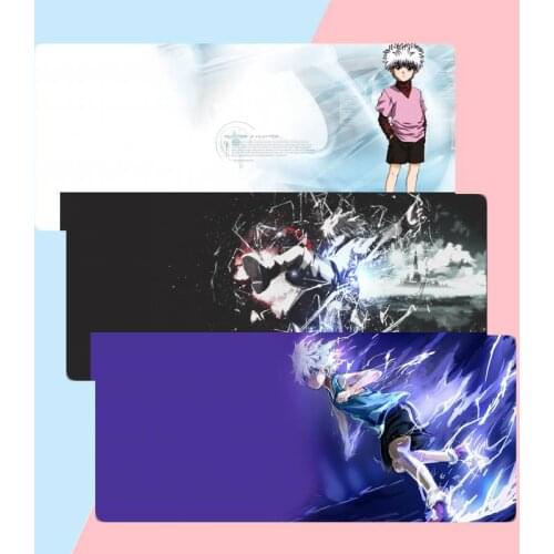 Hunter X Hunter Killua Figure Customized MousePads Computer Laptop Mouse Mat Non slip Cushion Thickness 2mm LockEdge equal LE