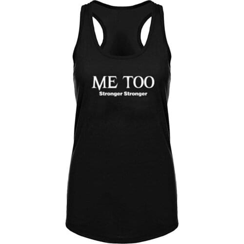 Lyprerazy Womens Me Too Stronger Together Gym Workout Yoga Racerback Tank Tops Summer Letter Print Tank Top