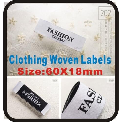 Fashion Classic labels,60X18mm this selling is stock sabel not the custom labels