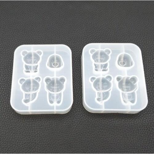 2019 new diy silica gel glue bear mold easy bear chicken 4 even aromatherapy plaster mold baking pendant mirror mold