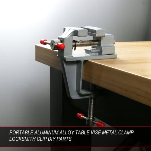 New Portable Aluminum Alloy Table Vise Metal Clamp Locksmith Clip Parts Screw Bench DIY Jewelries Craft Mould Fixed Repair Tool
