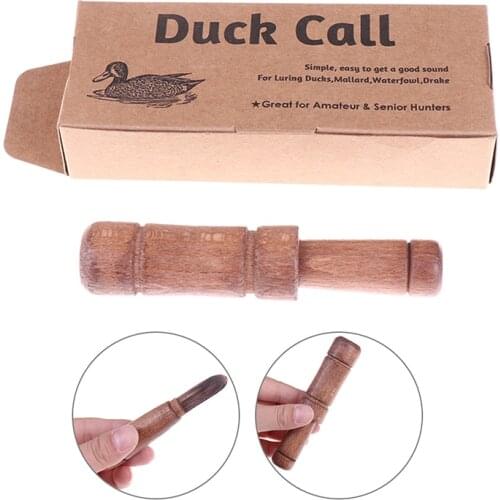 Hunting Whistle Wooden Decoy Imitate Pheasant Duck Call Voice Call Bird Goose Voice Trap Brown Oak Wooden Whistle