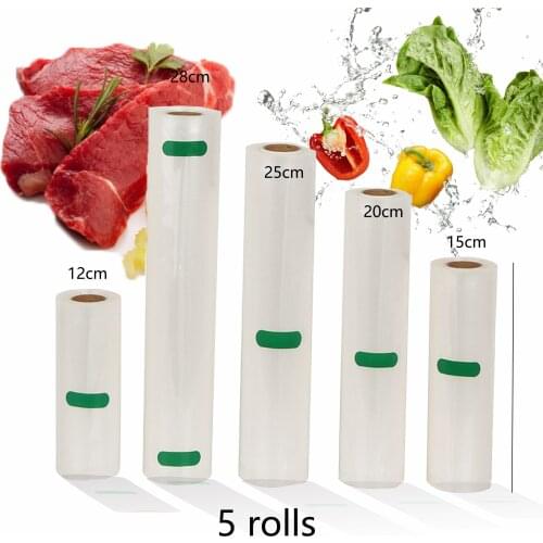 BPA FREE 12/15/20/25/28cm*500cm 1 Roll Food Vacuum Packing Bag For Vacuum Sealer Storage Bags Household Food Saver Dry & Moist