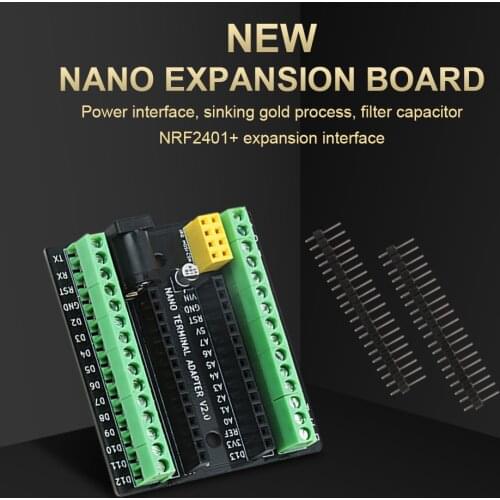 DC NRF2401 Screw Terminal Expansion Adapter Board for the Arduino Nano V3.0 AVR ATMEGA328P