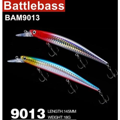 BATTLEBASS Suspend Minnow Fishing Lure Wobbler 145mm 20g Floating Hard Lure Artificial Crankbait Sea Bass Bait Fishing Tackle