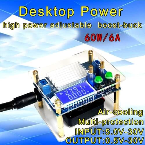 60W 6A DC-DC adjustable buck-boost Converter power module 5.5-30V TO 1-30V 3V 5V 9V 12V 15V 24V CC CV Constant voltage current