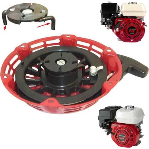 GX160 RECOIL STARTER CURVED STEEL ROD RACHNET FOR HONDA GX200 4T 163CC 196C WATER PUMP PULL START GRIP ROPE PAWL PULLEY ASSEMBLY