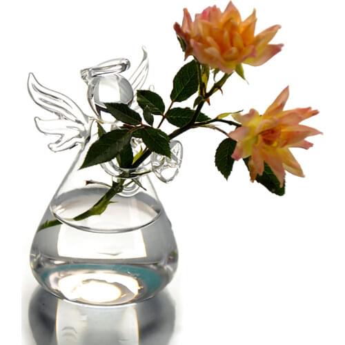 Glass Transparent Vase High Borosilicate Glass Vase Angel Creative Flower Device Flower Arranging For Home Decoration Tools