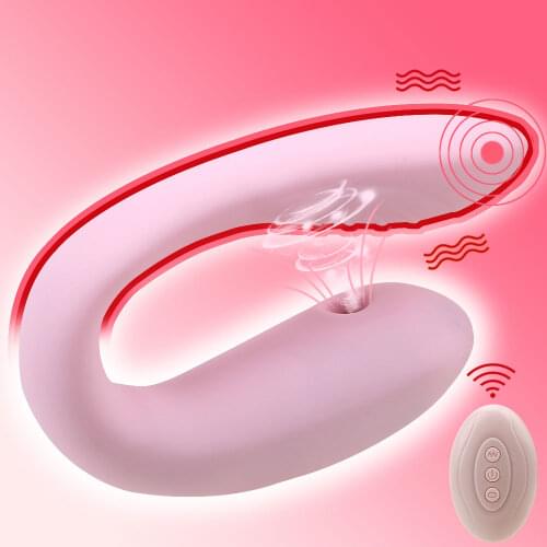 Sex Toys for Couple U Shape Bendable Couple Share Clitoris Vagina Stimulator Vibrator G-spot Vibrator Sucking Vibrator