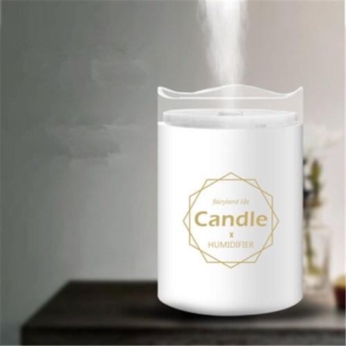 280ML Ultrasonic Air Humidifier Candle Romantic Soft Light USB Essential Oil Diffuser Car Purifier Aroma Anion Mist Maker