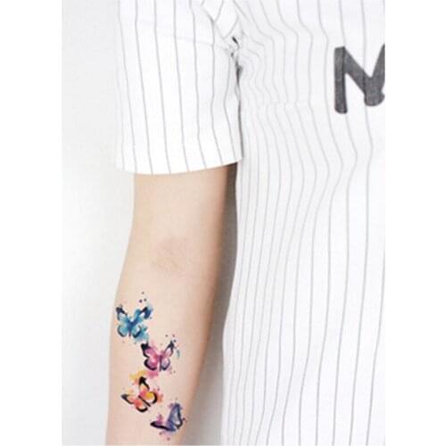 Water Transfer fake tattoo sticker watercolor fantasy butterfly Waterproof Temporary Tatto flash tatoo for woman man kids