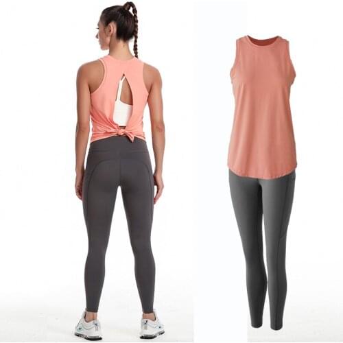 Women Running Suits Tank and Leggings Set Quick Dry Exercise Suits Yoga Tracksuits