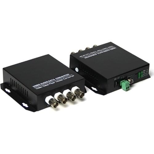 1 Pair 4 Channel RS485 Return Data 720P 960P CVI AHD HD Video Fiber Optic Media Converter