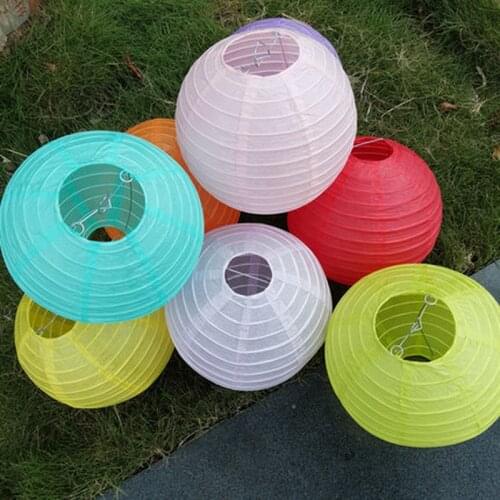 1Pc 6inch 15cm Chinese Paper Lantern Birthday Wedding Party Decor DIY Lampion Hanging Lantern Ball Festival Decor Supplies