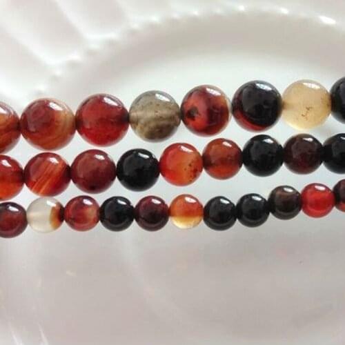 6MM/8MM/10MM 2Strands/pack Natural India Stone Semi-precious Stone Loose Strand Jewelry Beads Accessories Findings