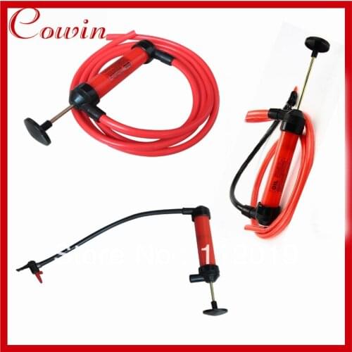 Freeshipping portable Car auto Tire Water gas Oil Fuel manual pump Change Transfer Liquid Pipe suction tube Siphon Tool Air Pump