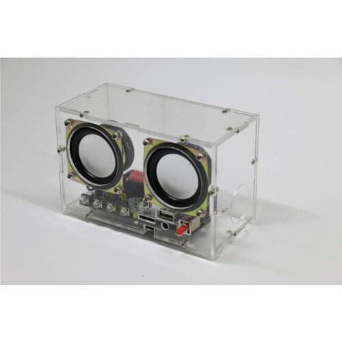 Bluetooth Speaker Electronic DIY Kit Rechargeable With Remote Control Spectrum Display MP3