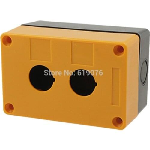 Control Station Yellow Black 2 Pushbutton Switch Box Case