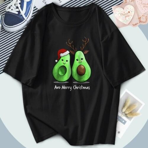 Fashion Short Sleeve Oversize Avocado Tshirts Women Elegant Vintage White T Shirts Cosplay Tops Tees Washable Camisetas Female