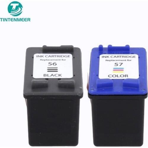 TINTENMEER Quality Ink Cartridge 56 57 56xl 57xl Compatible for hp hp56 hp57 Officejet 4110 4215 5610 6110 Deskjet 450cbi 450ci