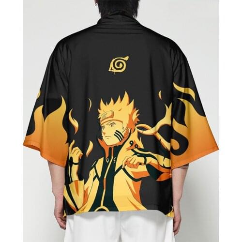 Sasuke Kakashi Kimono Harajuku Funny Kimono Women Men 3D Printing Japanese Summer Autumn Kimono Cosplay