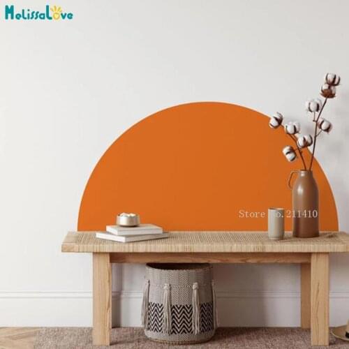 Circle Wall Decal Simple Color Home Decoration Nordic Style Geometric Removable Sticker Exquisite Life YT6283