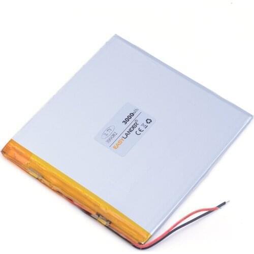 Lithium ion rechargable battery 399082 3000mAh For GPS PAD DIY PSP Mobile Pocket PC E-books Video game