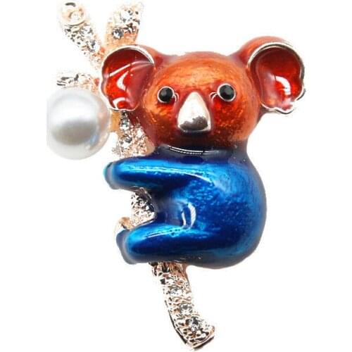 Fashion cute Australian koala badge brooch enamel animal corsage suit coat pin buckle pin clothing accessory jewelry gift