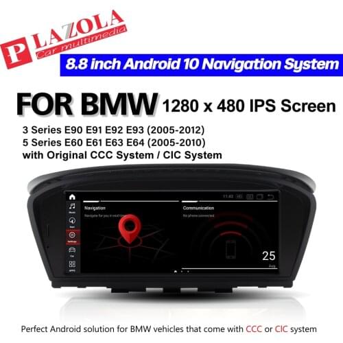 Qualcomm Android 10.0 Car Multimedia GPS Player For BMW 3 Series E90 E91 E92 E93 5 Series E60 E61 E63 E64 CCC CIC System CarPlay