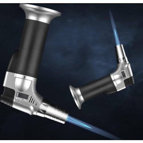 Unusual High Jet Flame Butane Gas Body Design Refillable Adjustable Butane Jet Torch Lighter BBQ Tools Kitchen Lighters