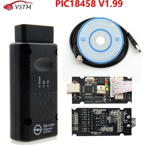 Newest Firmware OPCOM 1.99 1.95 1.78 1.70 1.65 OBD2 CAN-BUS Code Reader For Opel OP COM OP-COM Diagnostic PIC18F458 FTDI Chip