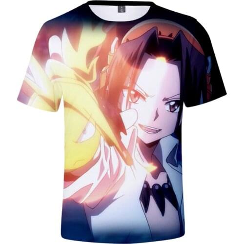 Youthful Novelty Anime Tshirt Shaman King Kyoyama Anna 3D Tee Summer Preppy Style Men/Women Clothes T-shirt Kawaii Harajuku Tops