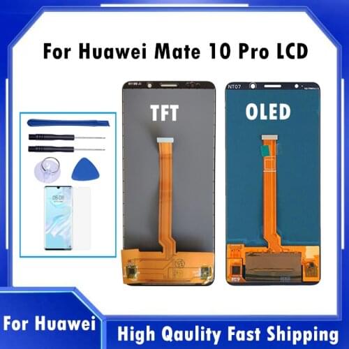 OLED For Huawei Mate 10 pro BLA-L09 BLA-L29 BLA-AL00 LCD Display Touch Screen Digitizer For Mate 10 Pro LCD Display With Logo