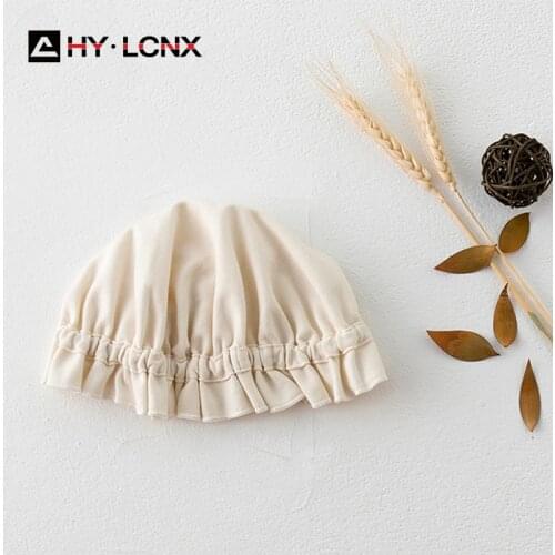 0-2 Years Toddler Baby Bonnets Infant Girls Flounced Traveling Hats Newborn Color Cotton Spring Autumn Hats Children Bucket Hat