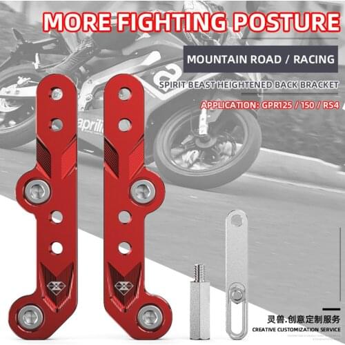 Spirit Beast Motorcycle Front Footrest Pedals Heightening Raise Relocation Brackets for Aprilia GPRAPR125 150 RS4 CNC Aluminum