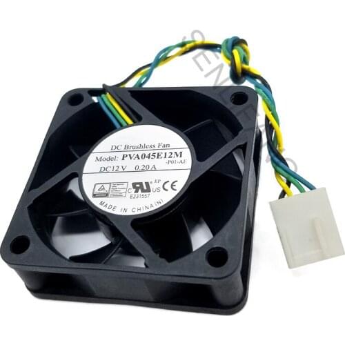 Genuine New For PVA045E12M -P01 DC 12V 0.20A 45x45x15mm Server Cooler Fan