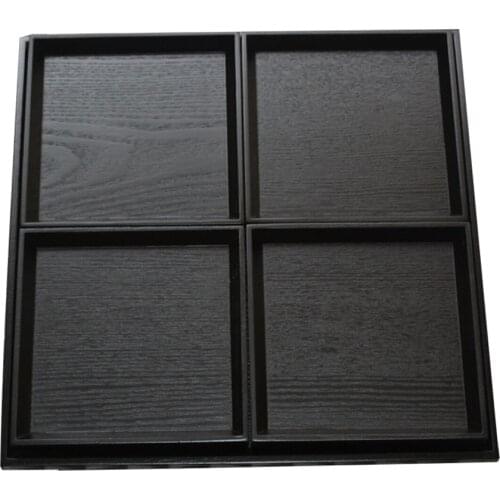 Japan Style Solid Wooden Tray Black Rectangle Serving Plate for Home/Hotel Serving Tray Storage Tray for Tea Wood Tableware