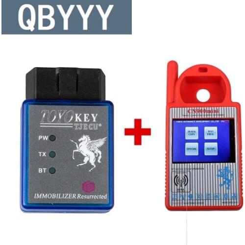 QBYYY Mini CN900 Transponder Key Programmer Plus TOYOCAR Key OBD II Key Support All Keys Lost