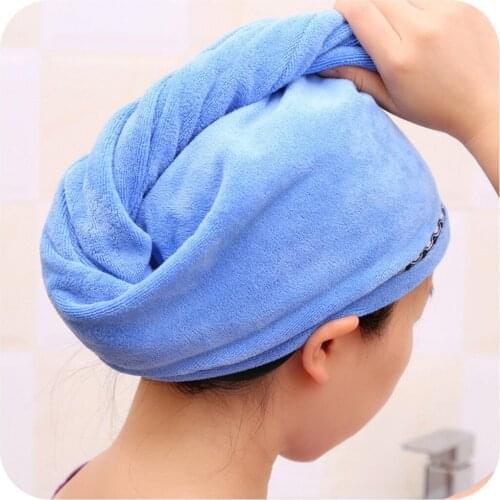 2PCS Rapided Microfibre Hair Drying Wrap Womens Girls Ladys Towel Quick Dry Hair Hat Cap Turban Head Wrap Bathing Caps 19DEC4