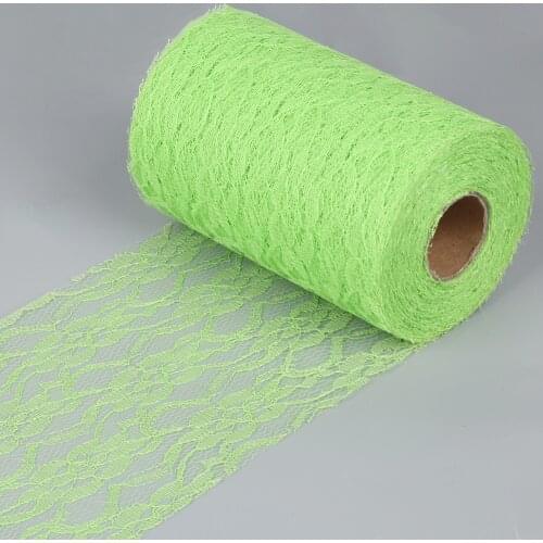 Tulle Lace Roll Spool Fabric Ribbon 15cm Netting Fabric For Wedding Event Party Chair Sash Bow Table Runner Decoration 22M