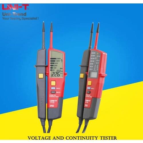 UNI-T UT18D/UT18C Voltage and Continuity Tester; IP65 waterproof / RCD test / phase position rotation test / built-in lighting