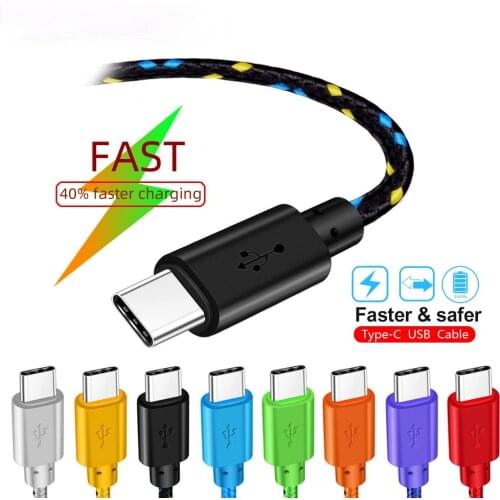 Adaptador USB, USB tipo C Cable de carga rápida de 1m 2m 3m cargador para huawei p9 p10 p20 mate 10 pro lite samsung S9 S10 más