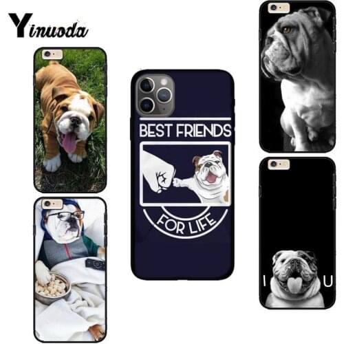 Yinuoda Cute dog english bulldog Phone Case for iPhone 12 8 7 6 6S Plus X XS MAX 5 5S SE XR 11 11 12 pro promax