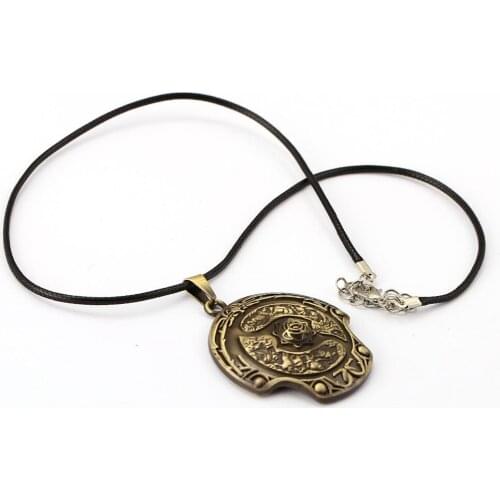MS Jewelry DOTA 2 Choker Necklace Immortal Champion Shield Pendant Men Women Gift Game Accessories