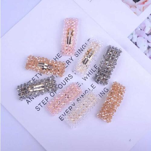 Clip Slide Crystal Fashion Women Barrette Snap Hair New Hairpin Accessories