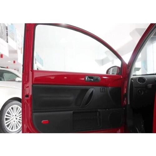 1Pair Insert Door Panel Armrest Cover Microfiber Leather for V-W Beetle 98-10