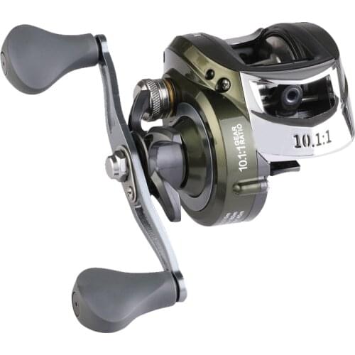 10:1 All Metal Low Profile Baitcasting Fishing Reel Sea Rod Long-Distance Casting Fishing Lure Spinning Wheel Fishing Tackle
